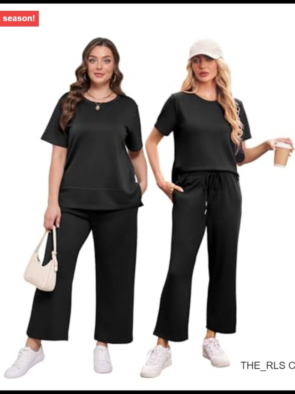Side Slit Lounge Set with Wide Leg Tracksuit, 2 Piece Cozy Loungewear - Picture 4 of 7